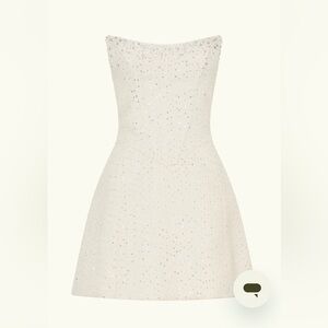 Lorrie Tweed Corset Mini Dress - White
